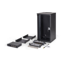 DIGITUS - DN-49105-SET - 10" Netzwerk-Set, 12HE Wandgehäuse und Zubehör, sw