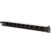 DIGITUS - DN-95440 - 1U Alu PDU, rackmount, 8x Safety outlet, 1x outlet