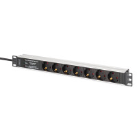DIGITUS - DN-95441 - 1U Alu PDU, Rackmount.,6x Safety outlet,1x outlet