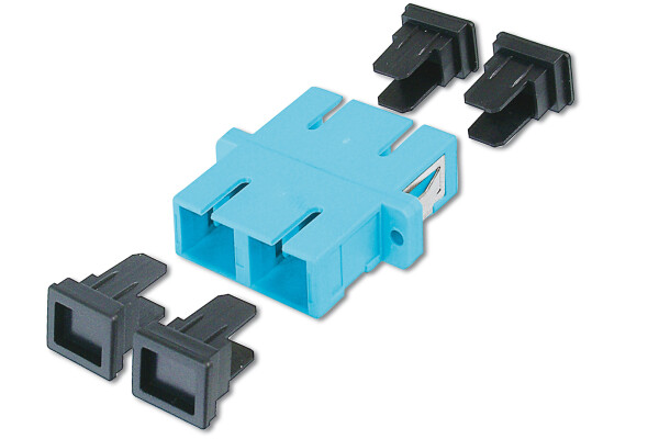 DIGITUS - DN-96005-2 - FO coupler, duplex, SC to SC, MM OM3, color aqua