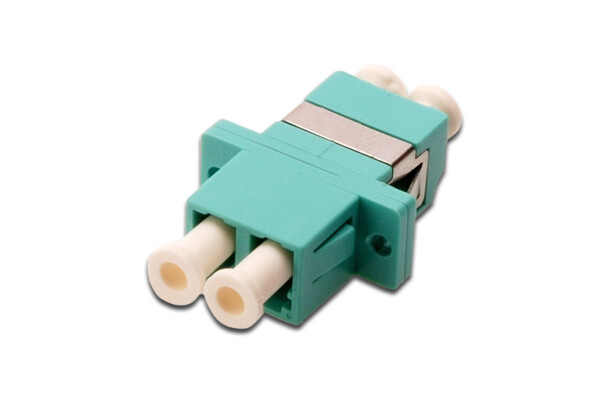 DIGITUS - DN-96009-2 - FO coupler, duplex, LC to LC, MM, color aqua, OM3