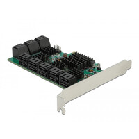 Delock 16 Port SATA PCI Express x4 Karte - PCIe - SATA - Grün - Grau - PC - 6 Gbit/s - Windows 10 - Windows 10 x64 - Windows 8.1 - Windows 8.1 x64