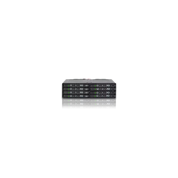 Icy Dock MB998IP-B - Schwarz - Metall - 5,7 mm - 2 Lüfter - 4 cm - 6 Gbit/s