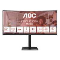 AOC CU34E4CV LED-Monitor 34"" - Flachbildschirm (TFT/LCD) - 86,4 cm