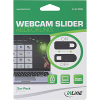 InLine Webcam Slider Abdeckung - 2er Pack - schwarz