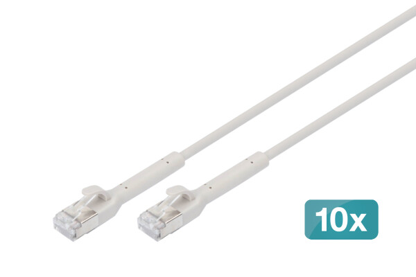DIGITUS - DK-1632-A-010B-10 - CAT 6A F-FTP abwinkelbares Patchkabel, Ku,TPE-LSZH