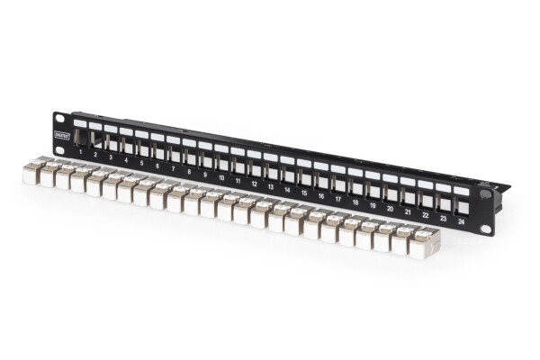 DIGITUS - DN-91411-24 - Modulares Patch Panel, geschirmt mit 24x DN-93615