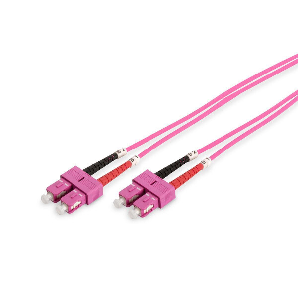DIGITUS DK-2522-02/4 - LWL Patchkabel, Duplex, SC zu SC MM OM4 50/125 µ, 2 m