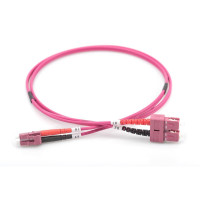 DIGITUS DK-2532-01/4 - LWL Patchkabel, Duplex, LC zu SC MM OM4 50/125 µ, 1 m