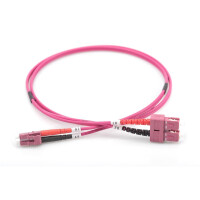 DIGITUS DK-2532-02/4 - LWL Patchkabel, Duplex, LC zu SC MM OM4 50/125 µ, 2 m