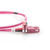 DIGITUS DK-2532-05/4 - LWL Patchkabel, Duplex, LC zu SC MM OM4 50/125 µ, 5 m