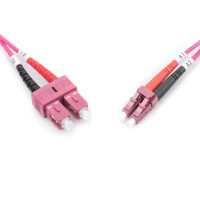 DIGITUS DK-2532-10/4 - LWL Patchkabel, Duplex, LC zu SC MM OM4 50/125 µ, 10 m
