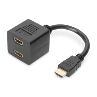 DIGITUS AK-330400-002-S - HDMI Y-Verteilerkabel, Typ A...