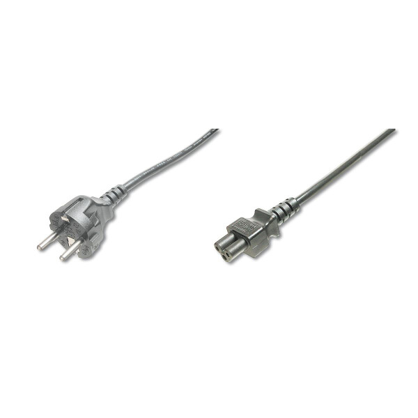 DIGITUS AK-440115-012-S - Netzanschlusskabel, CEE 7/7 (Typ-F) - C5 St/Bu, 1.2m, H05VV-F3G 0.75qmm, sw