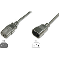 DIGITUS AK-440201-050-S - Netzverlängerungskabel, C14 - C13 St/Bu, 5.0m, H05VV-F3G 1.0qmm, sw