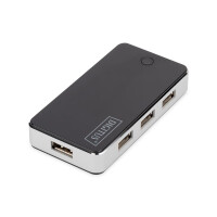 DIGITUS DA-70222 - USB 2.0 Hub 7-port, 7x USB A/F, 1x USB...