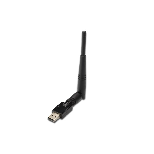DIGITUS DN-70543 - Wireless 300N USB 2.0 adapter, 300Mbps Realtek 8192 2T/2R,externe Antenne, mit WPS