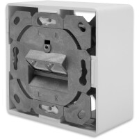 DIGITUS DN-9007-S-1 - CAT 6A Klasse EA Anschlussdose, geschirmt, 2x RJ45 LSA, reinweiß, Aufputz, vertikale Kabelinstall.