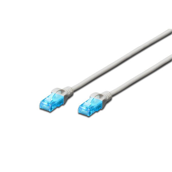 DIGITUS DK-1512-030 - CAT 5e U-UTP Patchkabel, PVC AWG 26/7, Länge 3 m, Farbe Grau