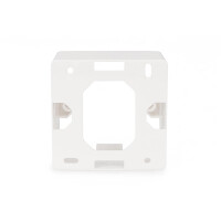 DIGITUS DN-93803 - Aufputzdose für Frontplatten 80x80x42 mm, Farbe Reinweiß, Deutsches Layout