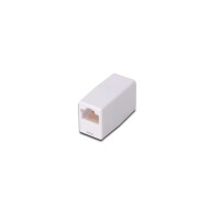 DIGITUS AT-A8/8 - CAT 5e Modular-Kupplung, ungeschirmt RJ45 zu RJ45, Farbe Wei&szlig;