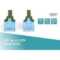 DIGITUS DK-1512-020/G - CAT 5e U-UTP Patchkabel, PVC AWG 26/7, Länge 2 m, Farbe Grün