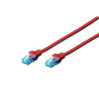 DIGITUS DK-1512-050/R - CAT 5e U-UTP Patchkabel, PVC AWG 26/7, Länge 5 m, Farbe Rot