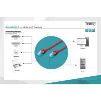 DIGITUS DK-1512-050/R - CAT 5e U-UTP Patchkabel, PVC AWG 26/7, Länge 5 m, Farbe Rot