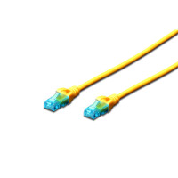 DIGITUS DK-1512-050/Y - CAT 5e U-UTP Patchkabel, PVC AWG 26/7, Länge 5 m, Farbe Gelb