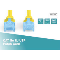 DIGITUS DK-1512-050/Y - CAT 5e U-UTP Patchkabel, PVC AWG 26/7, Länge 5 m, Farbe Gelb