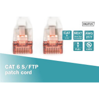 DK-1644-005 - CAT 6 S-FTP Patchkabel, Cu, LSZH AWG 27/7,  0,5 m, Grau