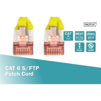 DK-1644-005/Y - CAT 6 S-FTP Patchkabel, Cu, LSZH AWG 27/7,  0,5 m,  Gelb