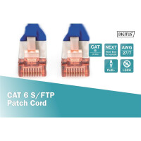 DK-1644-010/B - CAT 6 S-FTP Patchkabel, Cu, LSZH AWG 27/7,  1 m,  Blau
