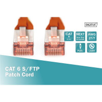 DK-1644-020/R - CAT 6 S-FTP Patchkabel, Cu, LSZH AWG 27/7,  2 m,  Rot