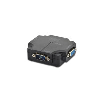 DIGITUS DS-41120-1 - VGA Splitter, 2port, Plastikgehäuse 350 MHz, HDSUB 15/M -> 2x HDSUB 15/F, 1080p