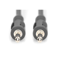 DIGITUS AK-510100-025-S - Audio Anschlusskabel, stereo 3.5mm 2.50m, CCS, 2x0.10/10, M/M, schwarz