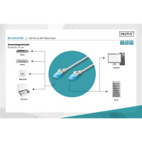 DIGITUS DK-1512-050 - CAT 5e U-UTP Patchkabel, PVC AWG 26/7, Länge 5 m, Farbe Grau