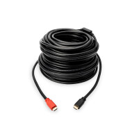 DIGITUS AK-330118-200-S - HDMI High Speed Anschlusskabel, Typ A, m/ amp. St/St, 20.0m, Ultra HD 4K 24p, CE, gold, sw