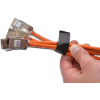 DIGITUS DN-CT-10M-20 - Velcro Klettband, 20 mm breit für strukturierte Verkabelung, 10 m Rolle, Schwarz