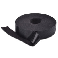 DIGITUS DN-CT-10M-20 - Velcro Klettband, 20 mm breit für strukturierte Verkabelung, 10 m Rolle, Schwarz