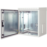 DIGITUS DN-19-12U-I-OD - 12HE Wandgehäuse, Outdoor, IP55 713x600x450 mm, Farbe Grau (RAL 7035)