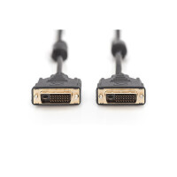 DIGITUS AK-320108-020-S - DVI Anschlusskabel, DVI(24+1) St/St, 2.0m, DVI-D Dual Link, sw