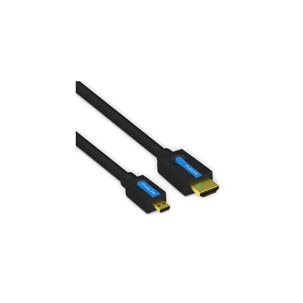 HDMI Kab.A ST<>Micro D ST 3m Goldkontakte, Retailverpackung