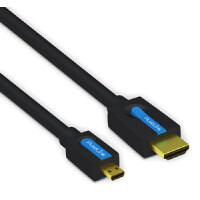 HDMI Kab.A ST<>Micro D ST 3m Goldkontakte, Retailverpackung