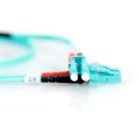 DIGITUS DK-2533-01/3 - LWL Patchkabel, Duplex, LC zu LC MM OM3 50/125 µ, 1 m