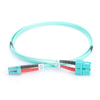 DIGITUS DK-2532-01/3 - LWL Patchkabel, Duplex, LC zu SC MM OM3 50/125 µ, 1 m