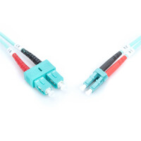 DIGITUS DK-2532-01/3 - LWL Patchkabel, Duplex, LC zu SC MM OM3 50/125 µ, 1 m