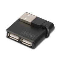 DIGITUS DA-70217 - USB 2.0 High-Speed Hub 4-Port 4x USB A/F, 1x USB B mini/M, inkl. USB Kabel