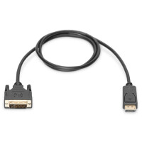 DIGITUS AK-340301-050-S - DisplayPort Adapterkabel, DP - DVI (24+1) St/St, 5.0m, m/Verrie., DP 1.1a kompatibel, CE, sw