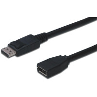 DIGITUS AK-340200-020-S - DisplayPort Verlängerungskabel, DP St/Bu,2.0m, m/Verriegelung, DP 1.2, sw